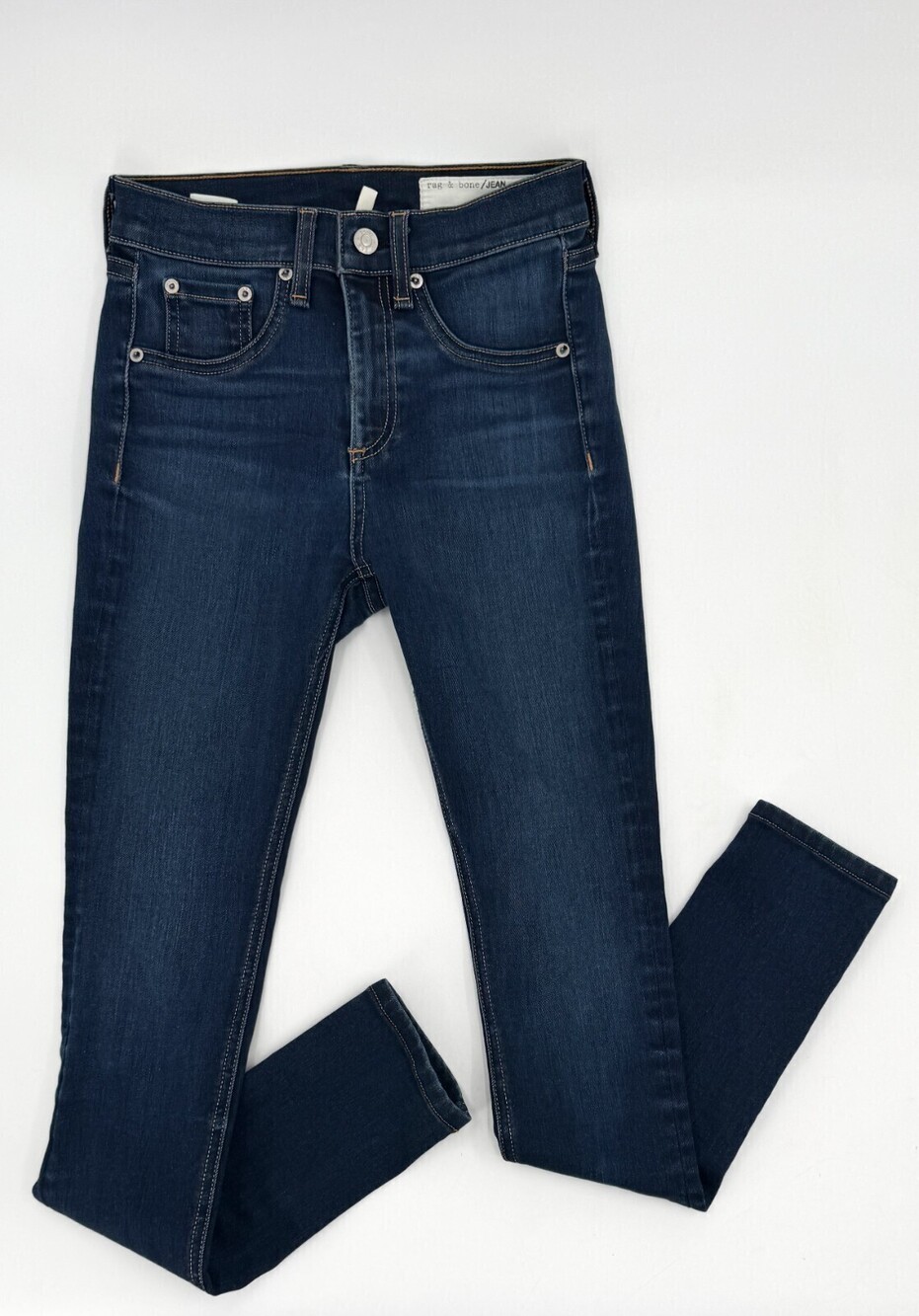 Rag & Bone Jeans Womens 24 Blue Denim Skinny High Rise Bedford Designer